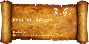 Kneifel Györgyi névjegykártya