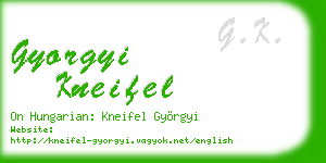 gyorgyi kneifel business card
